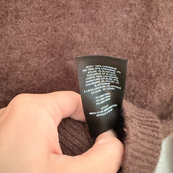 Babaton Chocolate Brown Cashmere Sweater - Picture 3 of 4